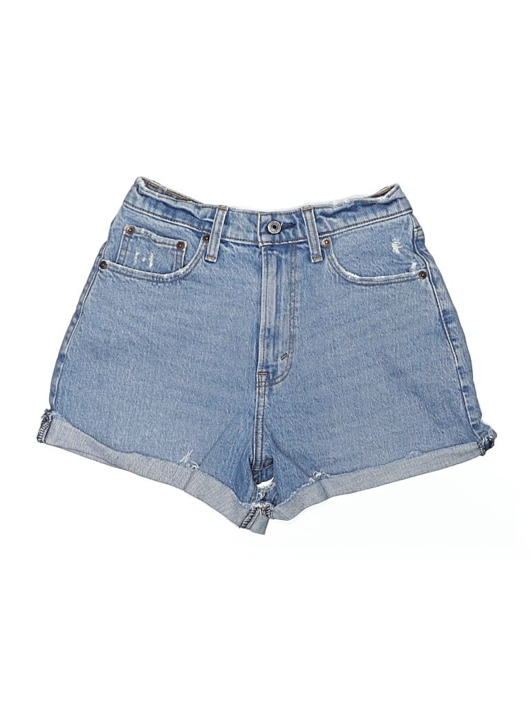 Pre-owned Abercrombie & Fitch Denim Shorts In Blue