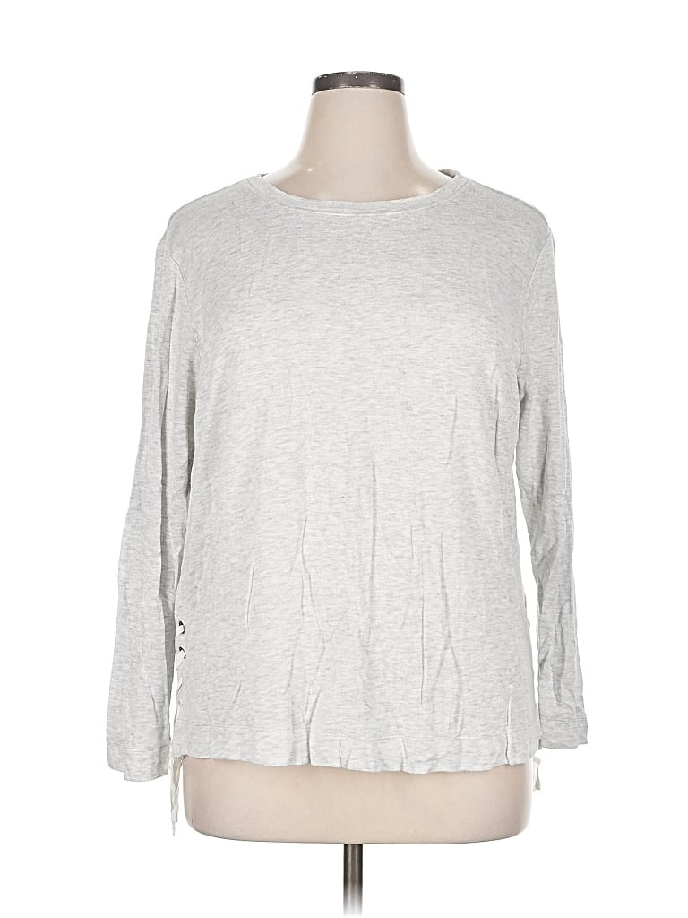 Pre-owned Simply Vera Vera Wang 3/4 Sleeve T-shirt In Silver