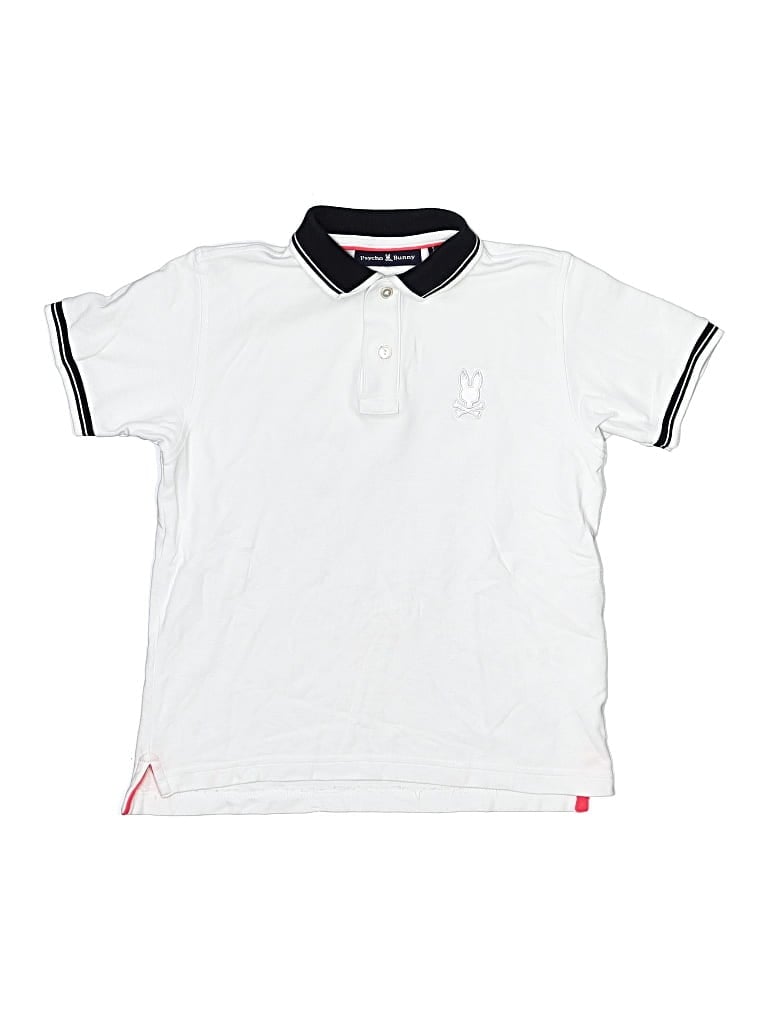 Pre-owned Psycho Bunny Babies' Short Sleeve Polo Shirt In White