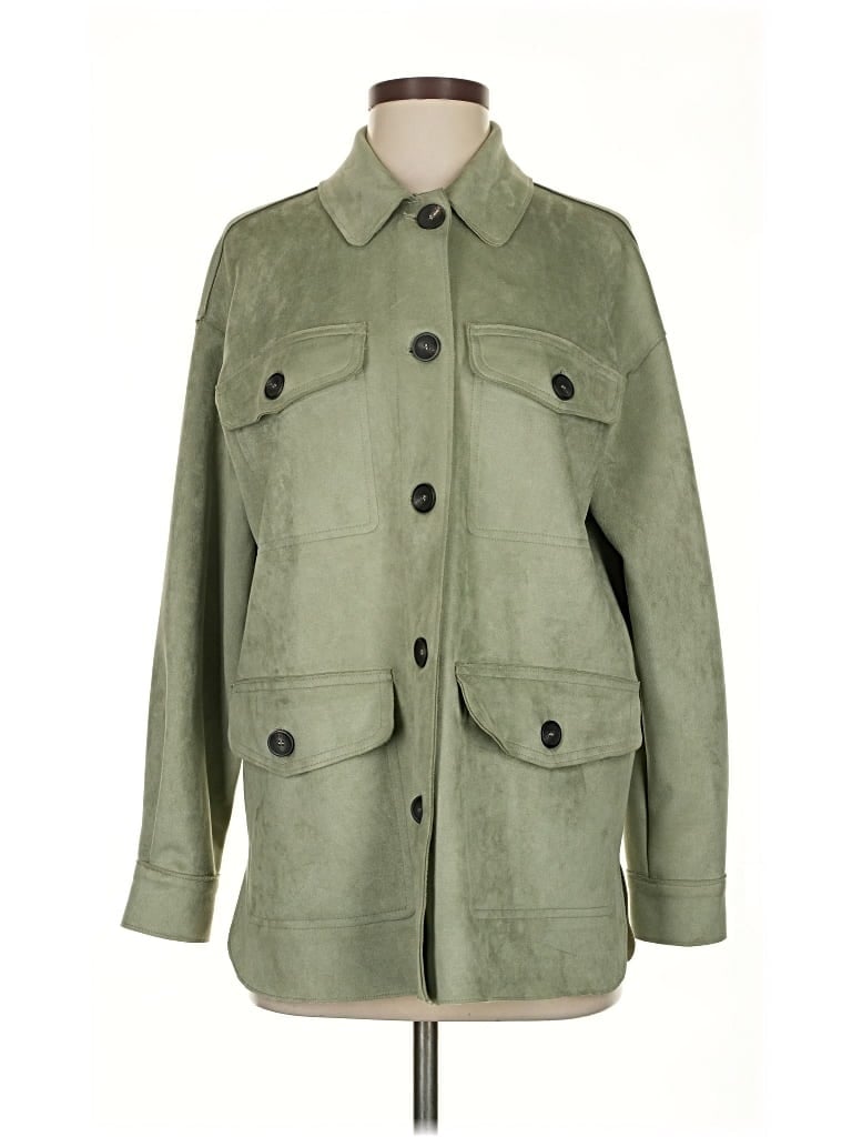 Pre-owned Zara Coat In Green