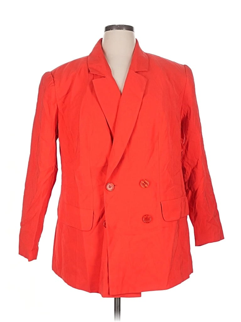 Eloquii Blazer Jacket In Red