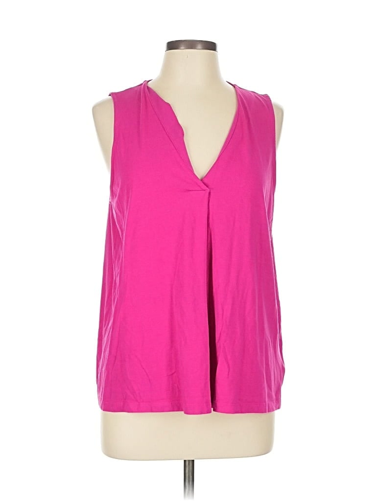 Pre-owned Lands' End Sleeveless T-shirt In Pink