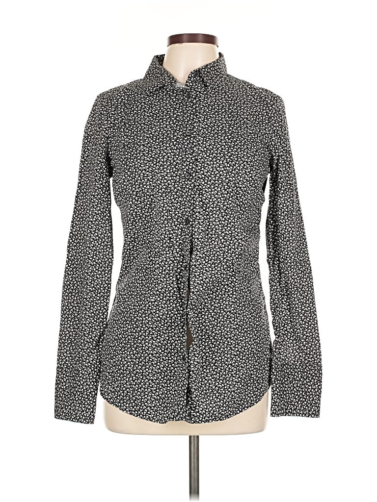 Pre-owned Banana Republic Long Sleeve Button Down Shirt In Gray