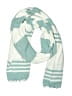 Unbranded Teal White Scarf One size - photo 1