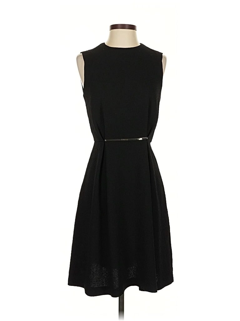 Pre-owned Zara Basic Casual Dress In Black