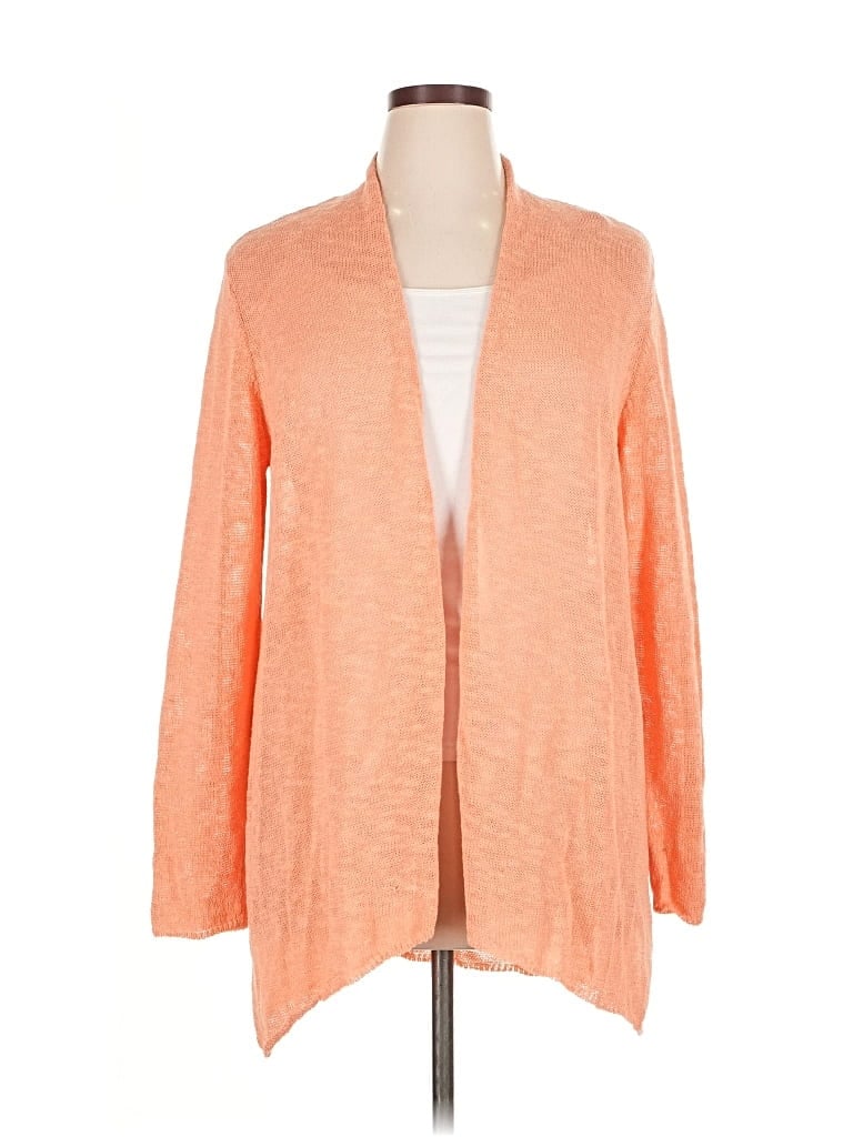 Pre-owned Eileen Fisher Cardigan Sweater In Orange