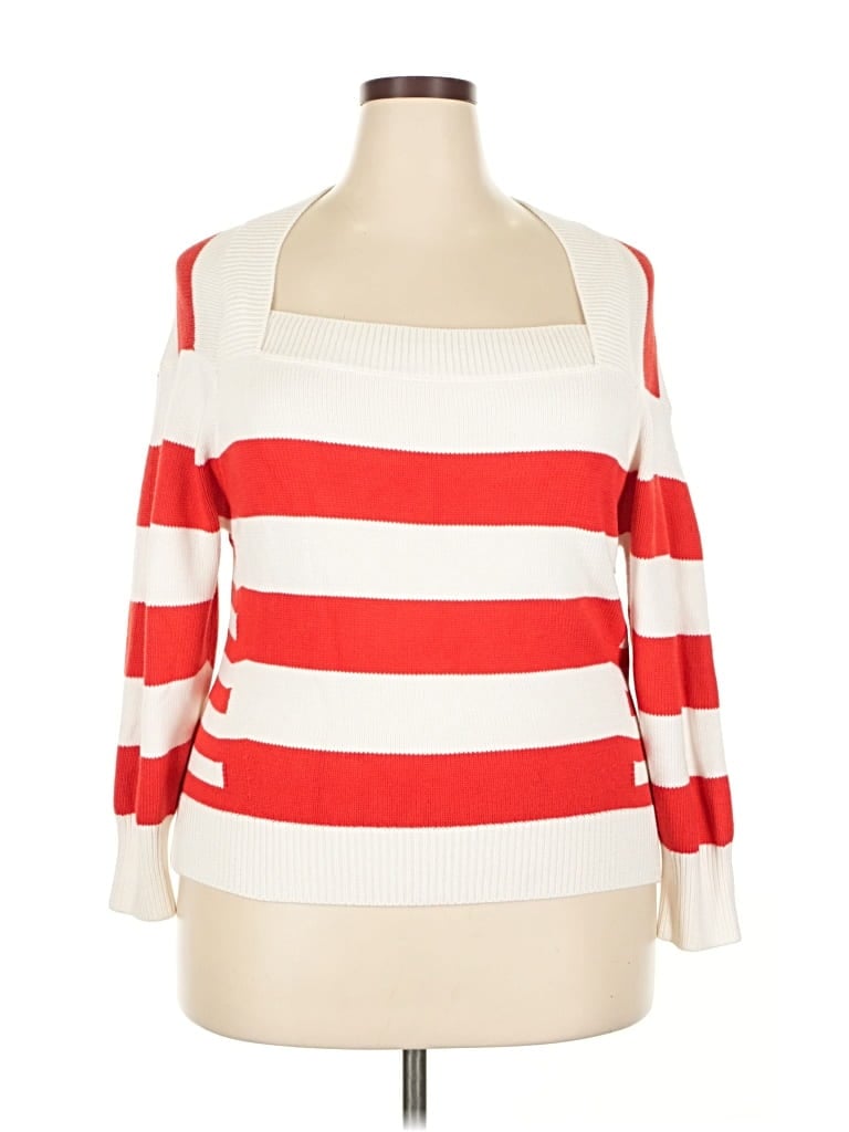 Ann Taylor Pullover Sweater In Red