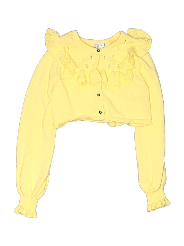 Pre-owned Janie And Jack Kids' Cardigan Sweater In Yellow