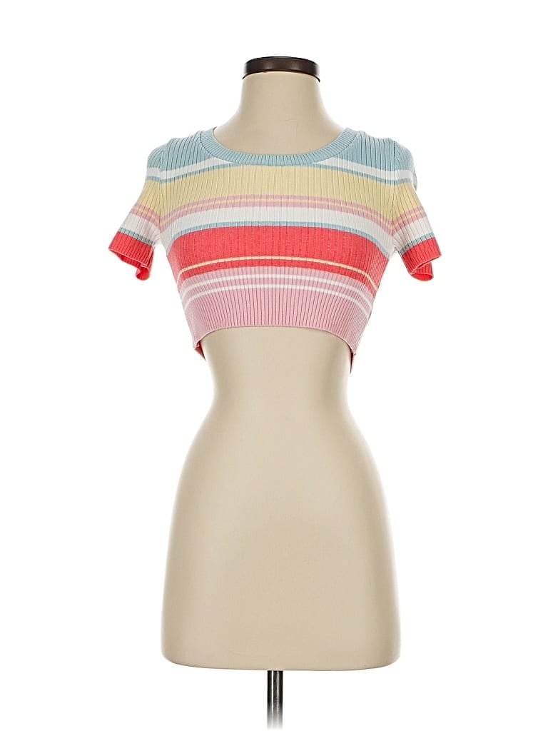 Pre-owned Début Short Sleeve Turtleneck In Pink