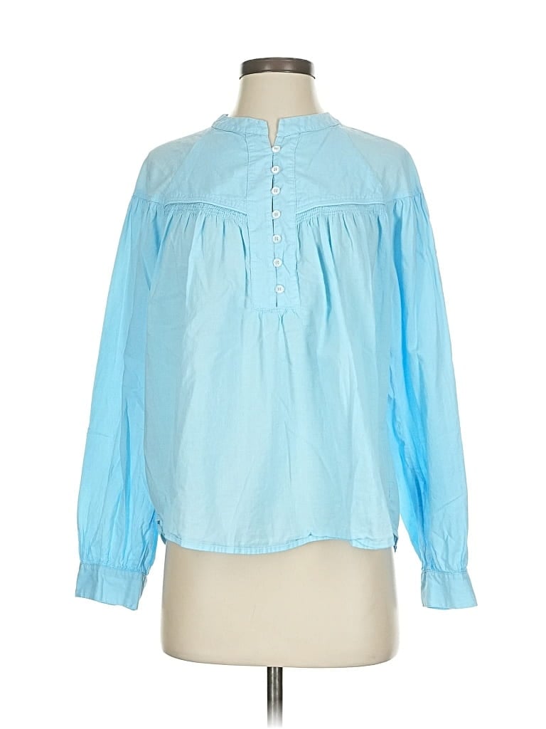 Pre-owned Xirena Long Sleeve Blouse In Blue
