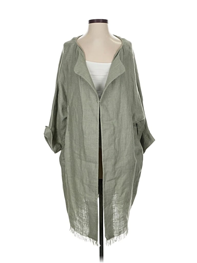 Pre-owned Linda Allard Ellen Tracy Kimono In Green
