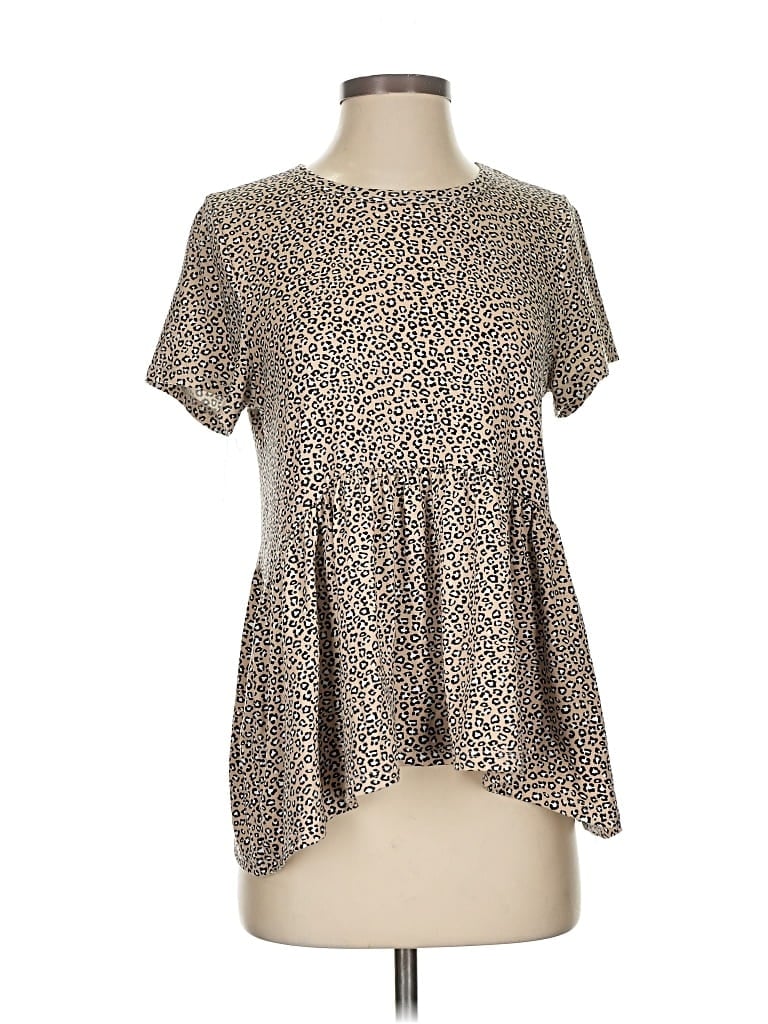 Pre-owned Gaze Short Sleeve T-shirt In Brown