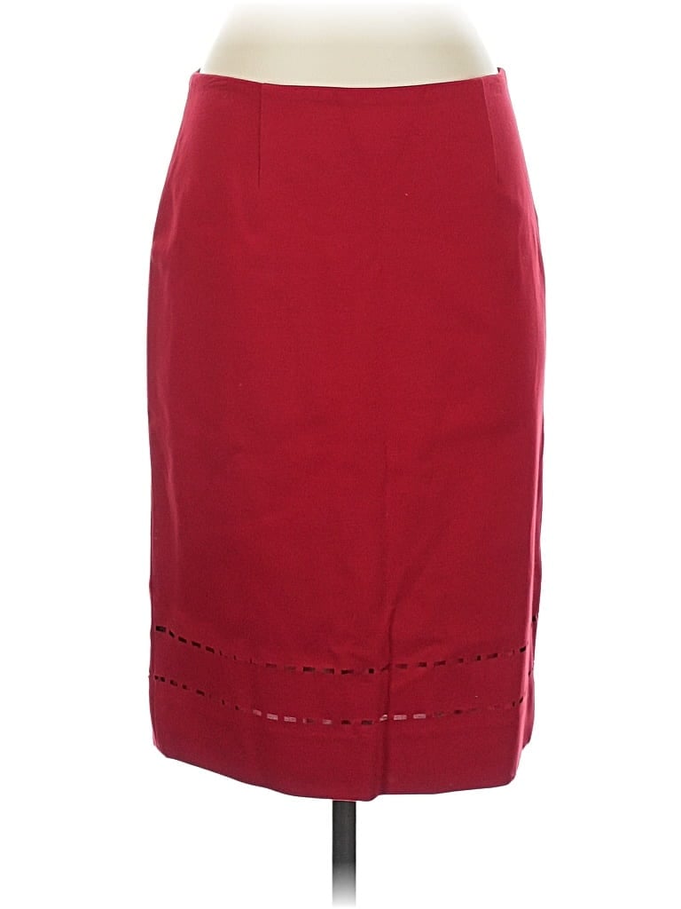 Pre-owned Worth New York Formal Skirt In Burgundy