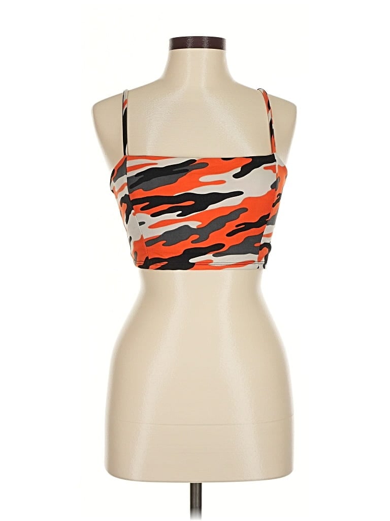 Pre-owned See You Monday Tube Top Orange Strapless Neckline Tops