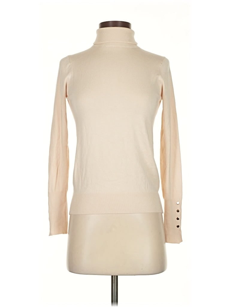 Pre-owned Zara Turtleneck Sweater In White