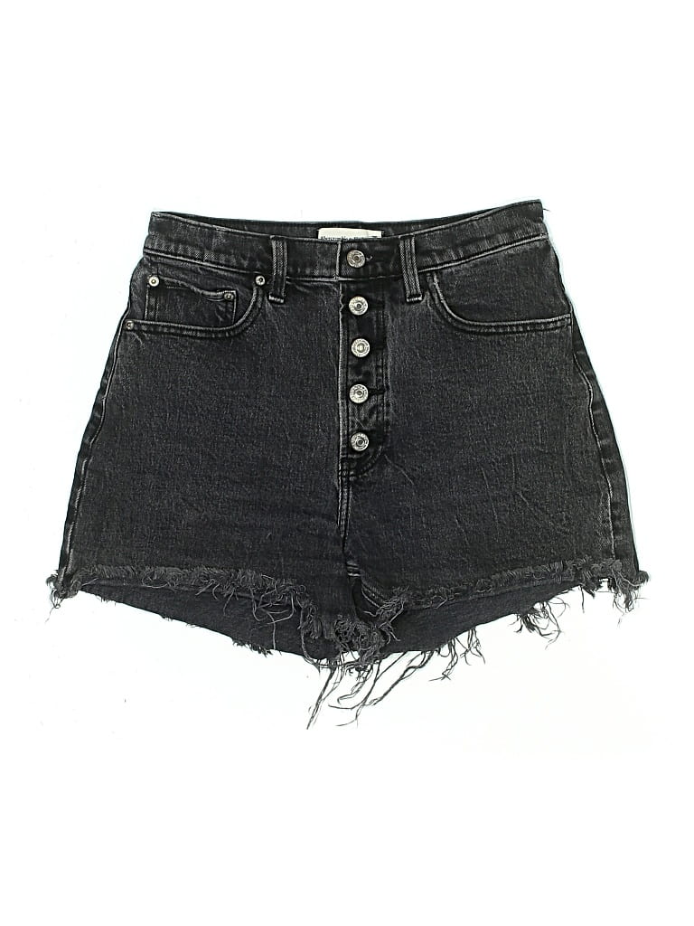 Pre-owned Abercrombie & Fitch Denim Shorts In Black