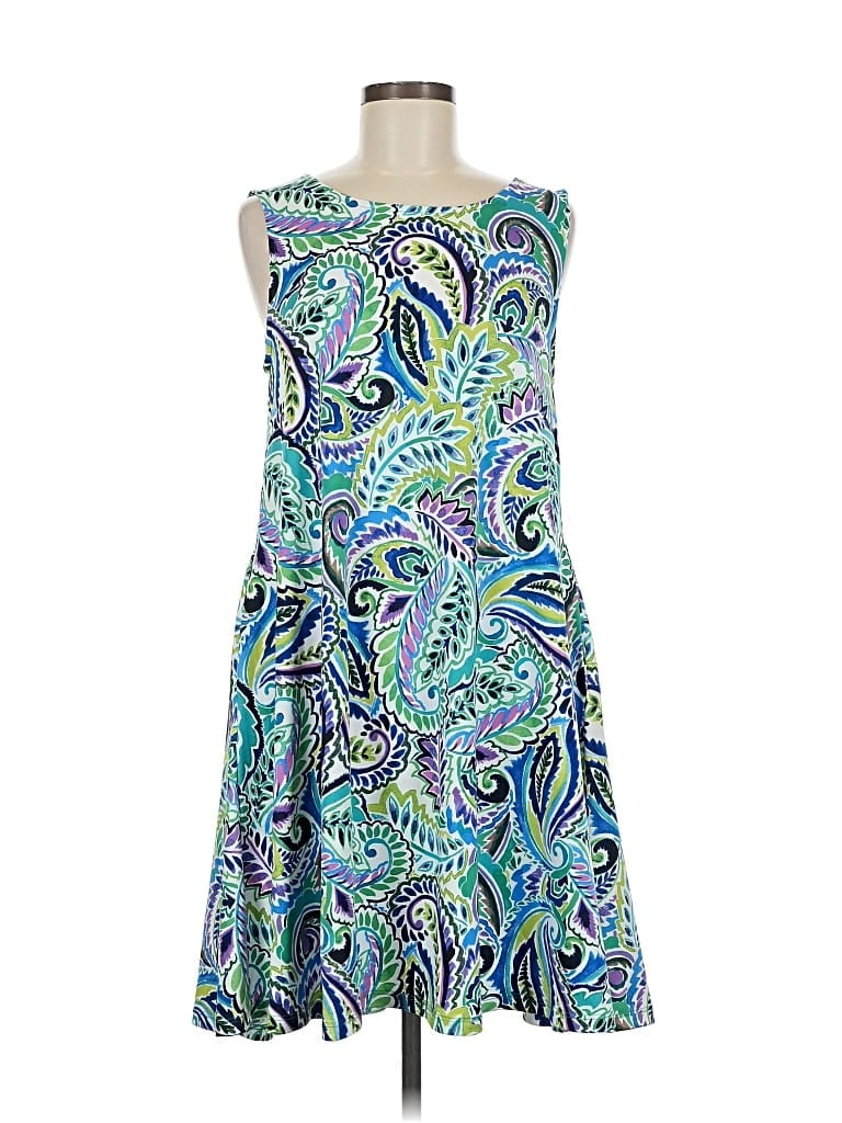 Pre-owned Nina Leonard Cocktail Dress In Blue