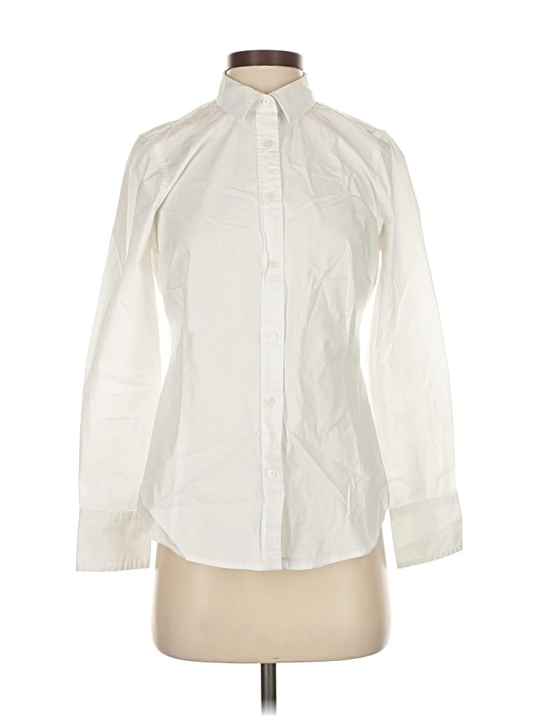 Pre-owned J.crew 365 Long Sleeve Button Down Shirt In White