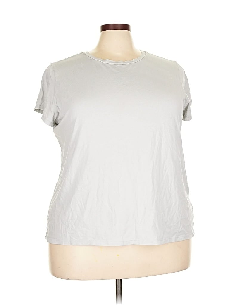 Pre-owned Any Body Short Sleeve T-shirt In Silver