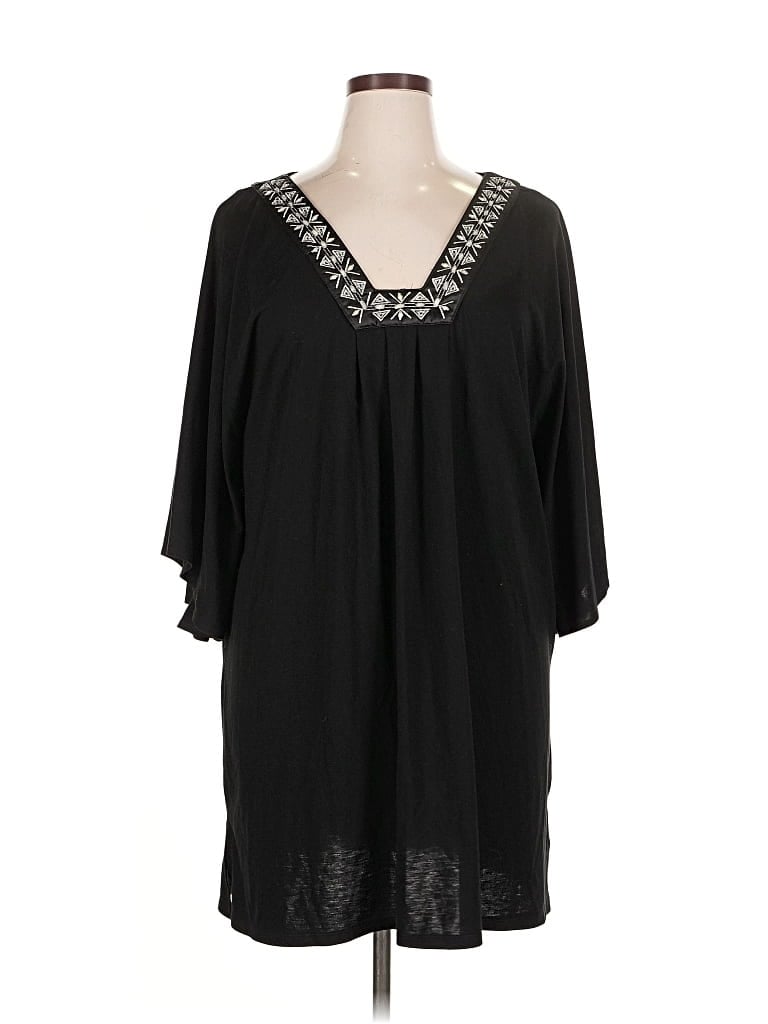 Pre-owned Dotti 3/4 Sleeve Blouse In Black