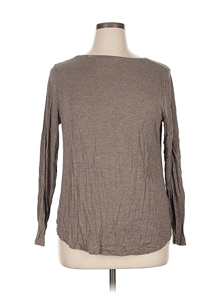 Pre-owned Apt. 9 3/4 Sleeve T-shirt In Brown