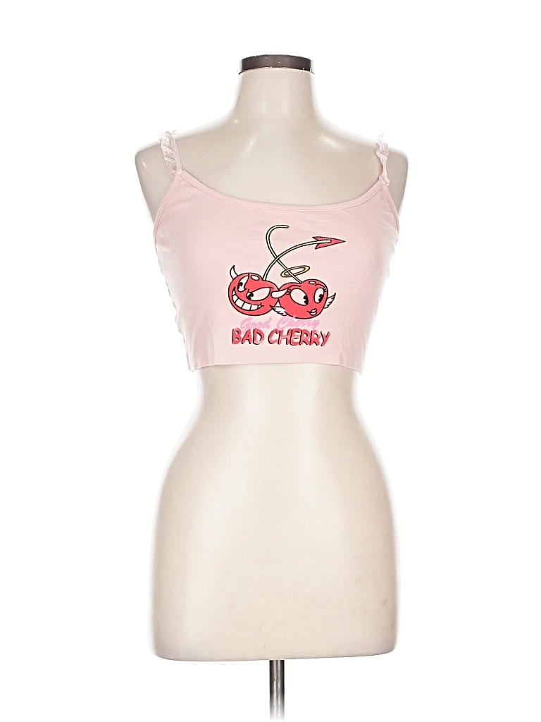 Pre-owned New Girl Order Sleeveless Top Pink Sweetheart Neckline Tops