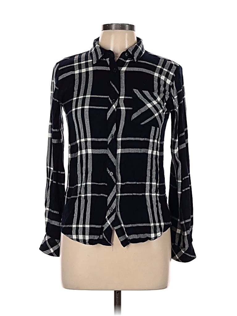 Pre-owned Workshop Republic Clothing Long Sleeve Button Down Shirt In Black