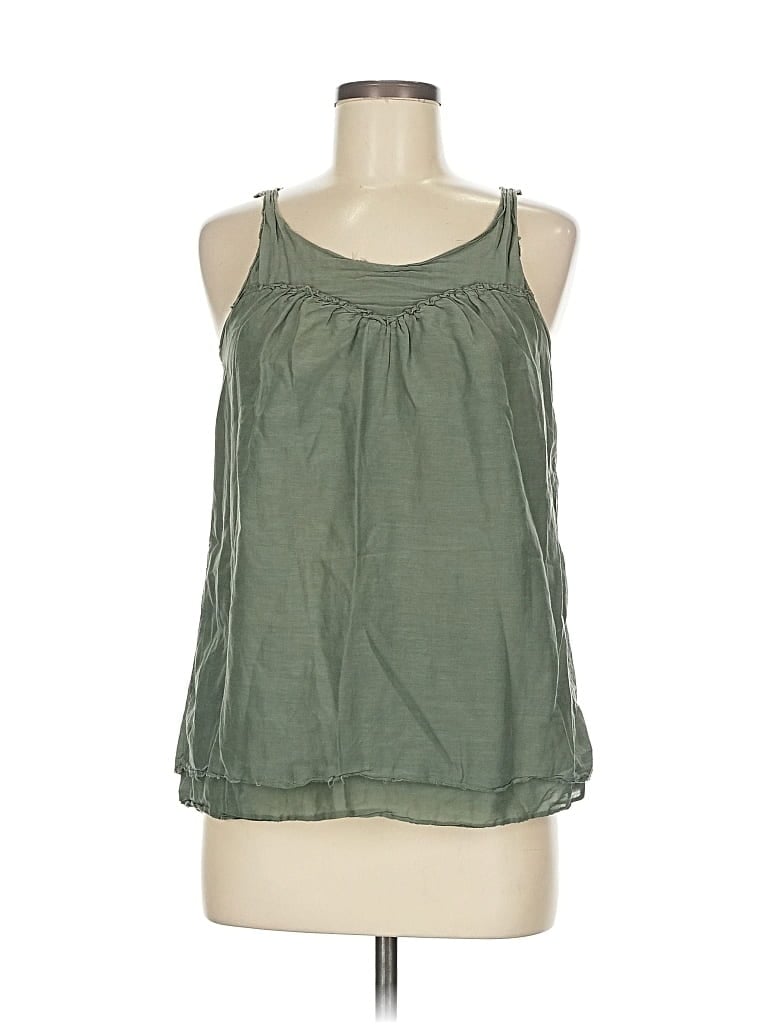 Pre-owned Ella Moss Sleeveless Blouse In Green