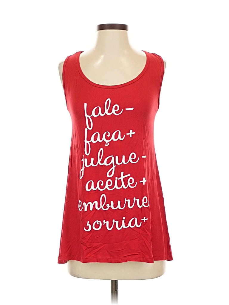 Pre-owned Assorted Brands Sleeveless T-shirt In Red