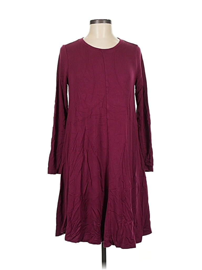 Pre-owned Lou & Grey For Loft Casual Dress In Burgundy