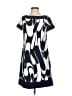 Ann Taylor 100% Polyester Graphic Blue Casual Dress Size 2 - photo 1