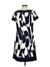 Ann Taylor 100% Polyester Graphic Blue Casual Dress Size 2 - photo 2