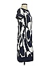 Ann Taylor 100% Polyester Graphic Blue Casual Dress Size 2 - photo 4