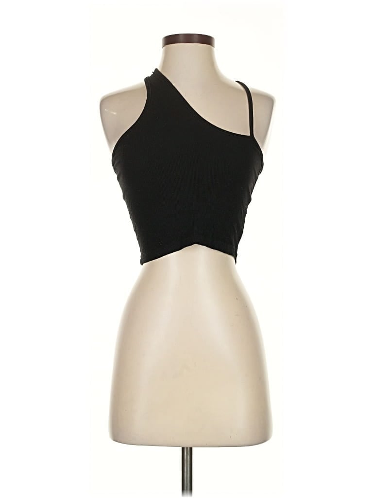 Pre-owned Commense Tank Top Black Halter Neckline Tops