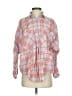 BDG Plaid Orange Purple Long Sleeve Button-Down Shirt Size S - photo 1