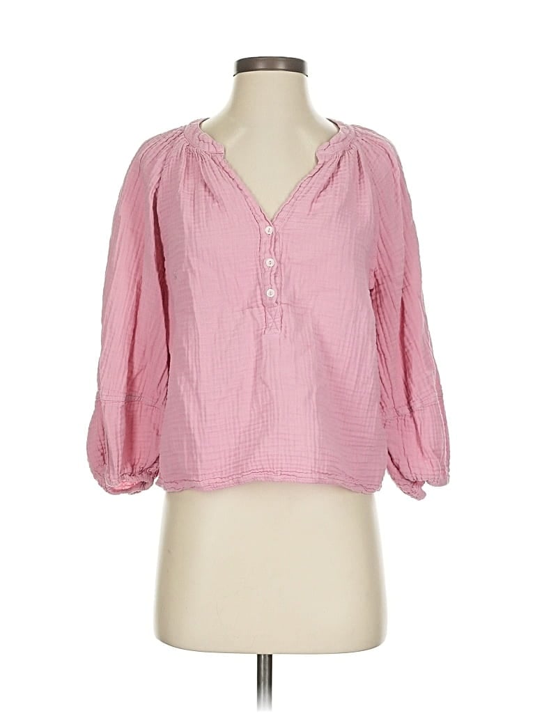Pre-owned Velvet By Graham & Spencer 3/4 Sleeve Blouse In Pink