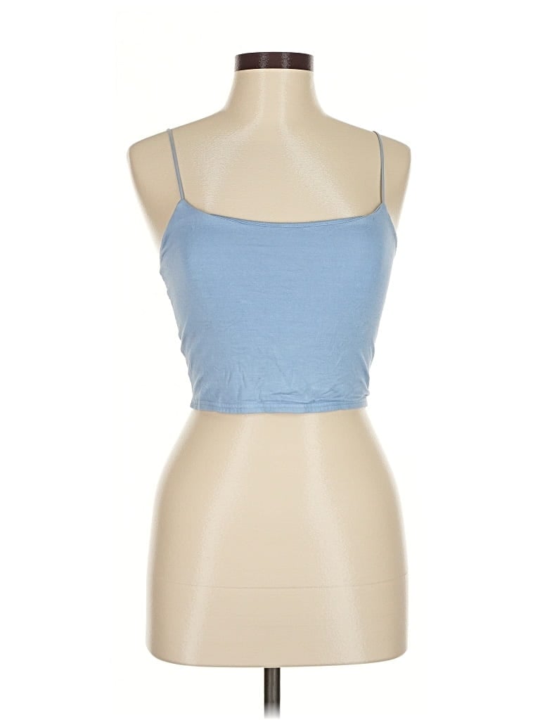 Pre-owned Pacsun Tank Top Blue Strapless Neckline Tops