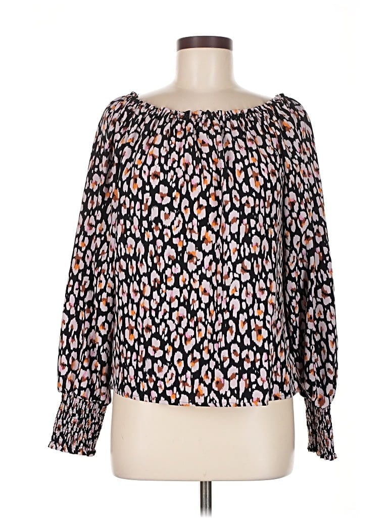 Pre-owned Sanctuary Long Sleeve Blouse In Black