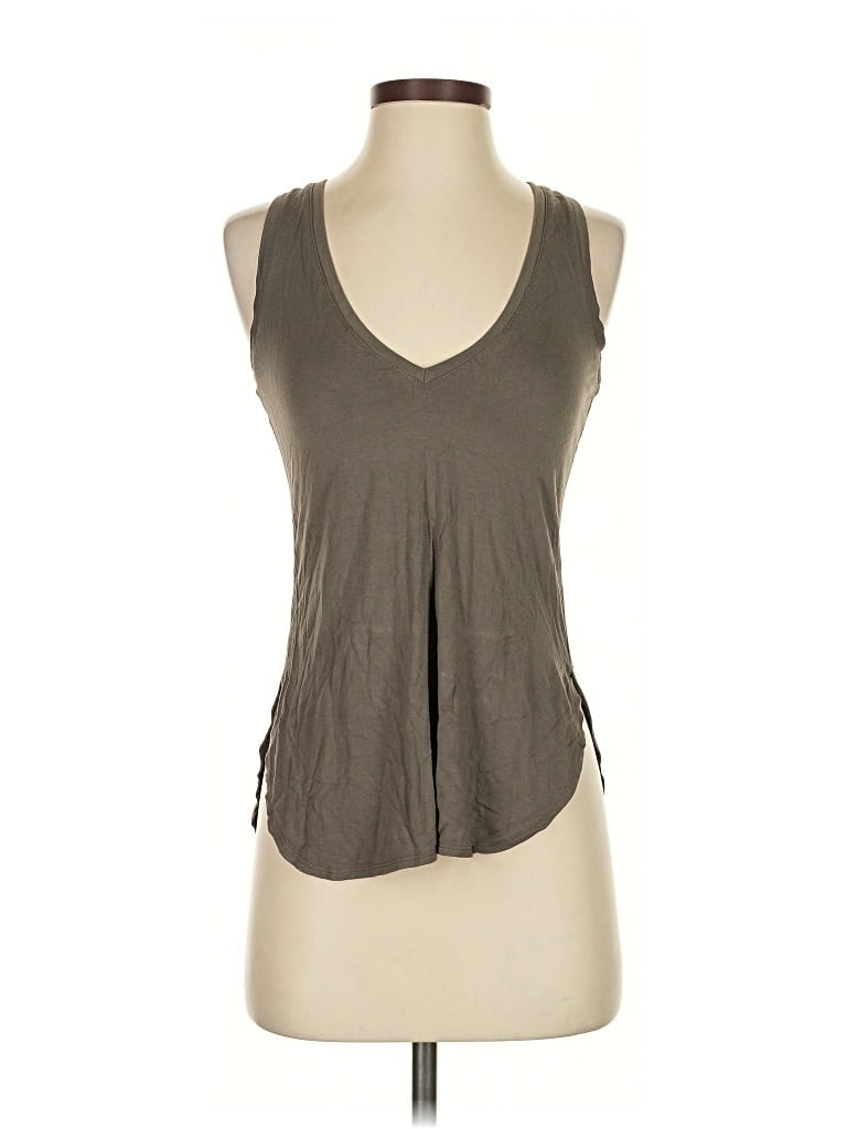 Pre-owned Babaton Tank Top Gray Plunge Neckline Tops