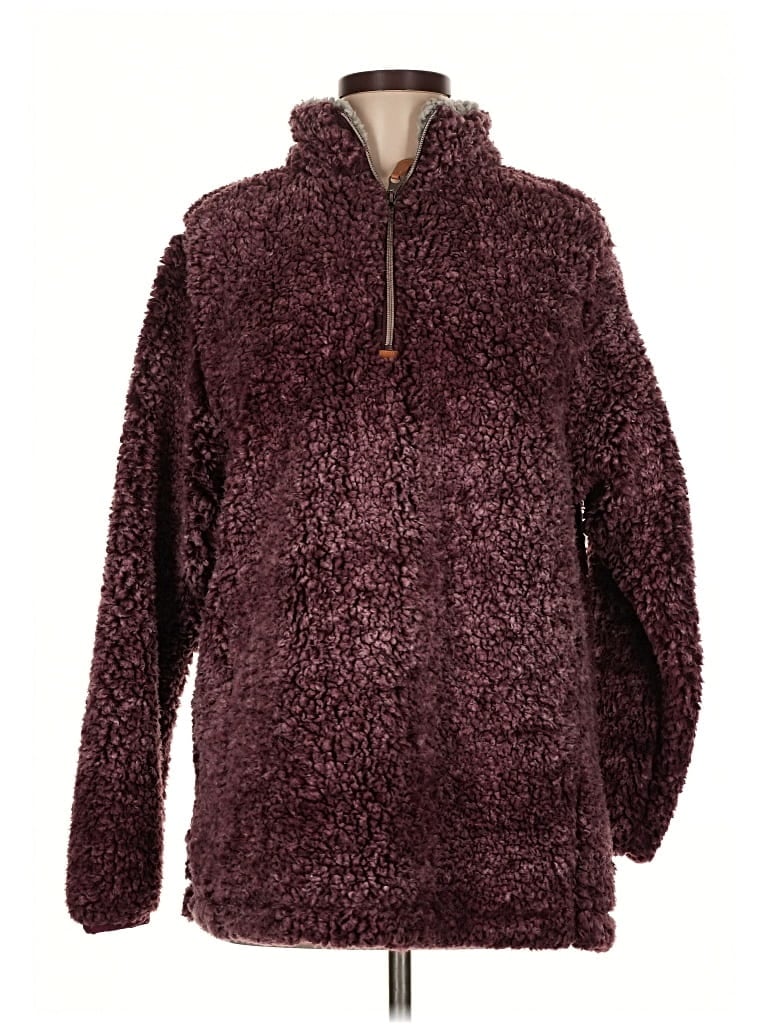 Pre-owned Pink Lily Pullover Sweater In Burgundy
