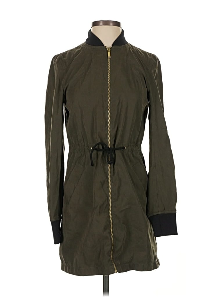 Pre-owned Divided By H&m Trenchcoat In Green