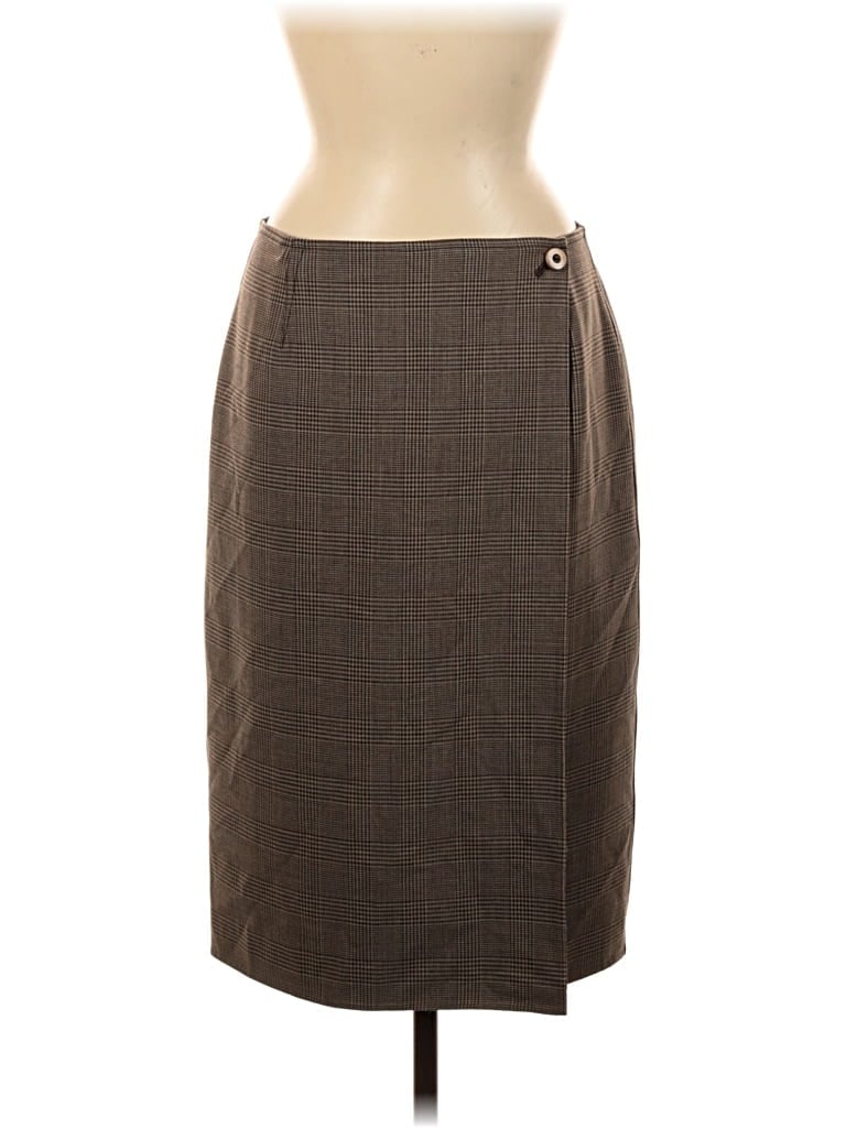 Pre-owned Worth Wool Skirt In Brown