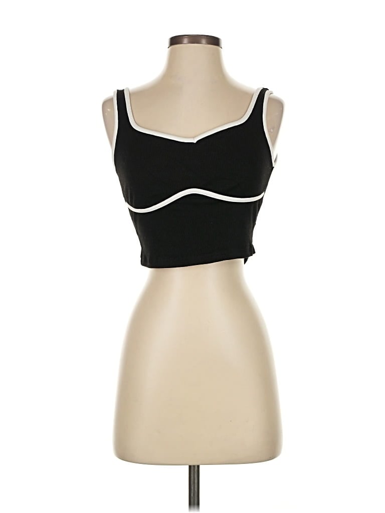 Pre-owned Unbranded Sports Bra In Black