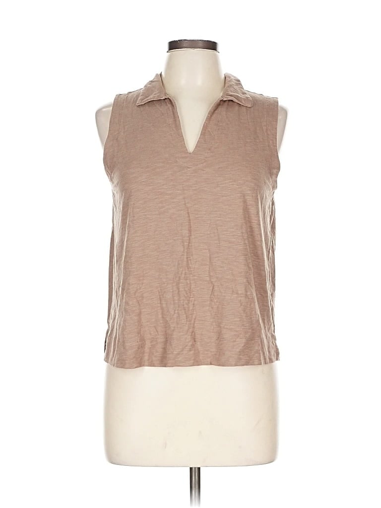 Pre-owned Sigrid Olsen Sleeveless T-shirt In Brown