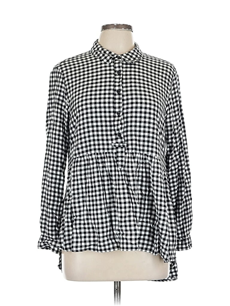 Pre-owned Falls Creek Long Sleeve Blouse In Black