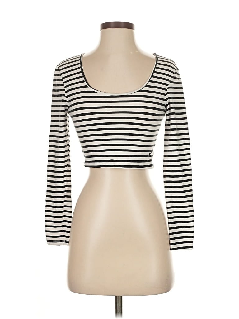 Pre-owned Victoria's Secret Pink 3/4 Sleeve T-shirt In White