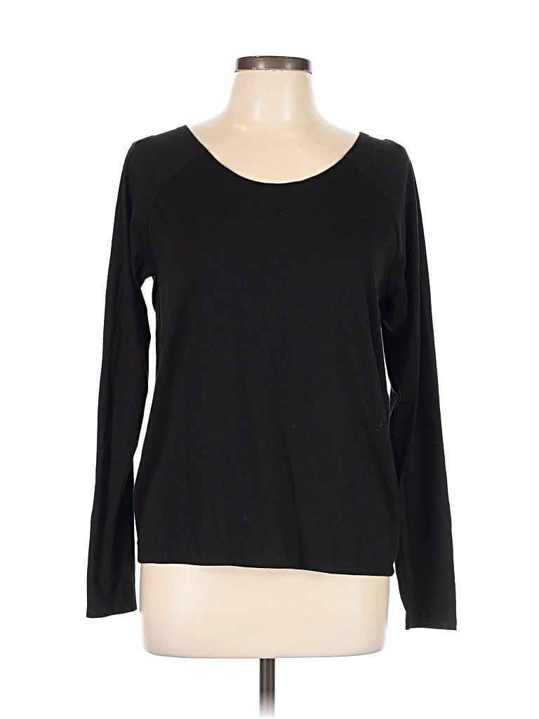 Pre-owned Fabletics Long Sleeve T-shirt In Black