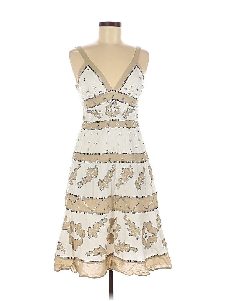 Pre-owned Bcbgmaxazria Cocktail Dress In White