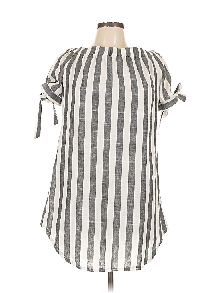 Pre-owned Assorted Brands Short Sleeve Blouse In White