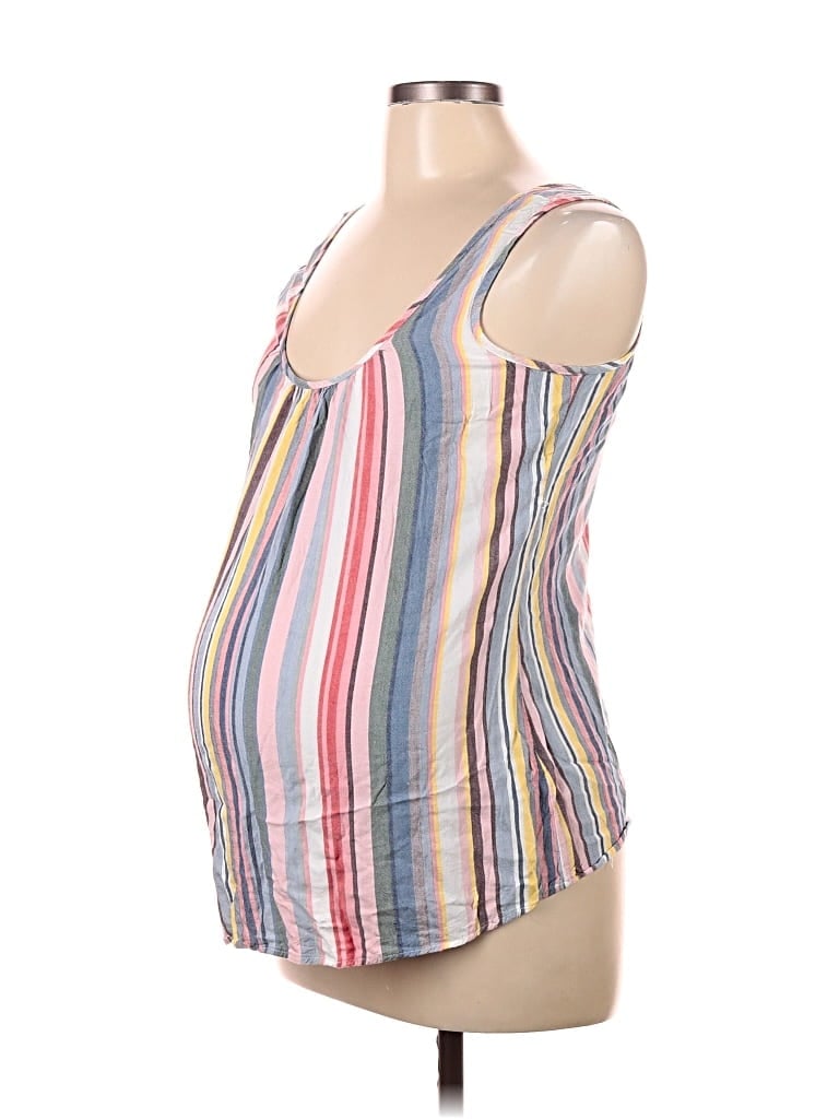 Pre-owned Motherhood Sleeveless Top Silver Scoop Neck Tops